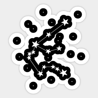 Aquarius constellation astrology star design Sticker